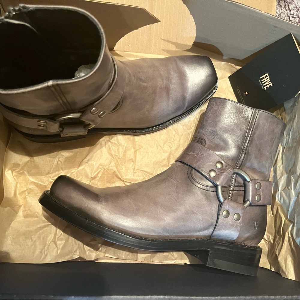 Frye Men's Dark Brown Leather Ankle Boots